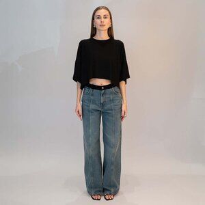 (NWT) Haikure peace jeans lagoon wash size 27 high rise wide leg